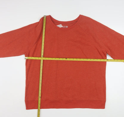 Time and Tru Women's Spiced Cider Orange Pullover Sweatshirt Size 20 XXL Cotton Blend