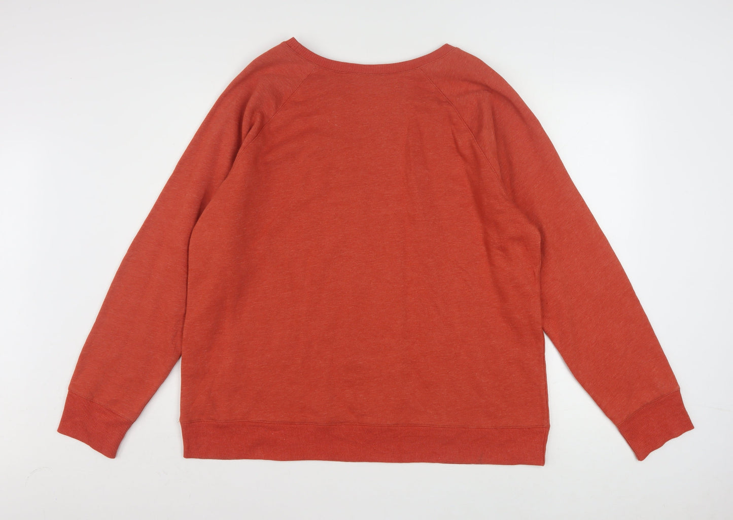 Time and Tru Women's Spiced Cider Orange Pullover Sweatshirt Size 20 XXL Cotton Blend