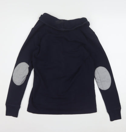 Ralph Lauren Women's Blue Hooded Button Cardigan XS