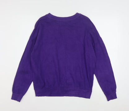 Disney George Women's Purple Mickey Sweatshirt Size 12-14 Cotton