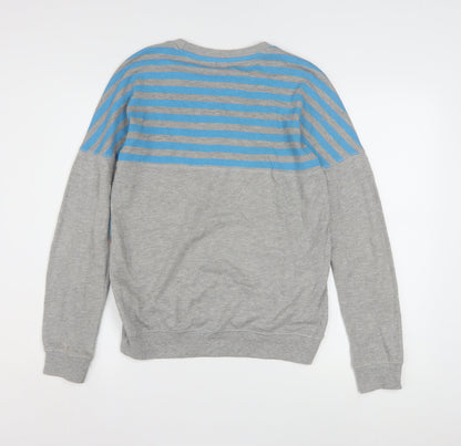 Disney Store Women’s Grey Stitch Pullover Sweatshirt XS Cotton Blend