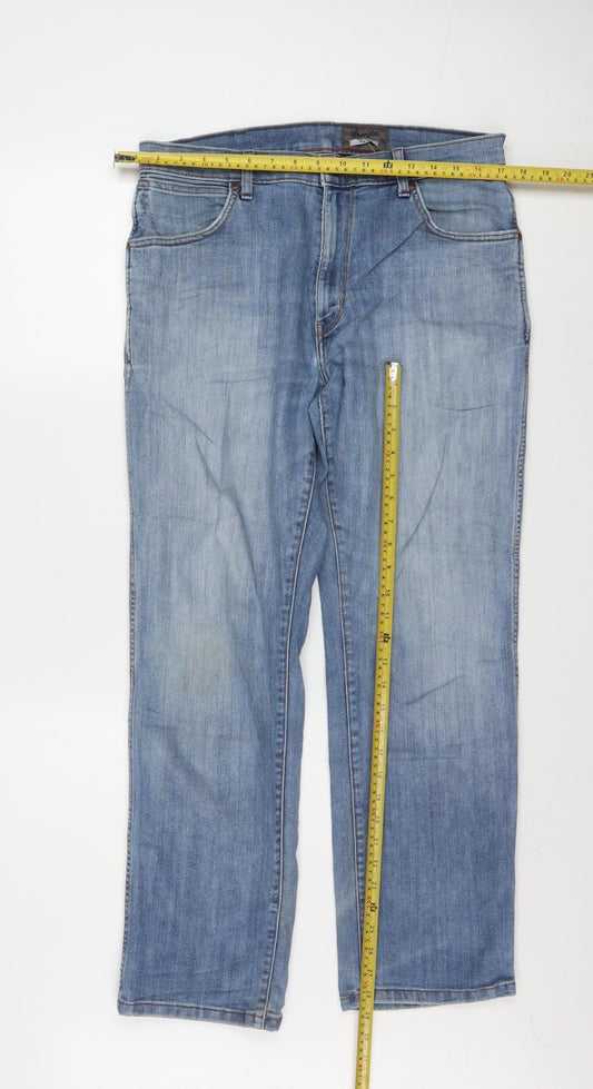Wrangler Men's Blue Texas Stretch Straight Regular Jeans W34 L30