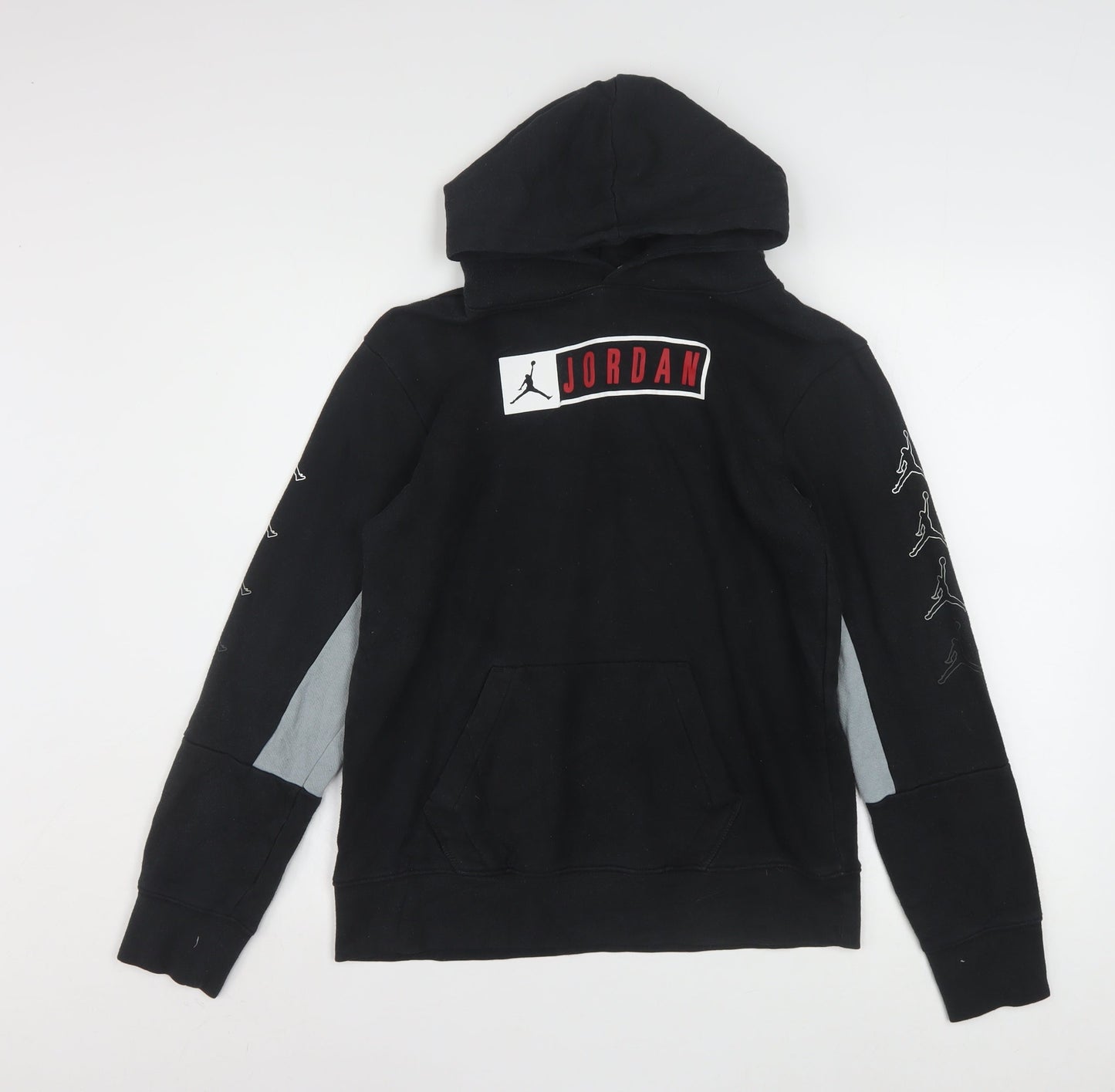 Jordan Boys Black Hoodie XL 13-15 Years Pullover Fleece Jumpman Logo