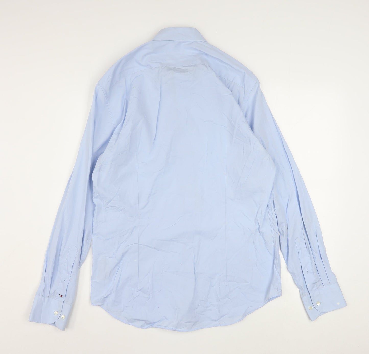 Tommy Hilfiger Men's Blue Regular Fit Long Sleeve Button-Up Shirt Size 15.75/40