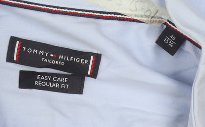 Tommy Hilfiger Men's Blue Regular Fit Long Sleeve Button-Up Shirt Size 15.75/40
