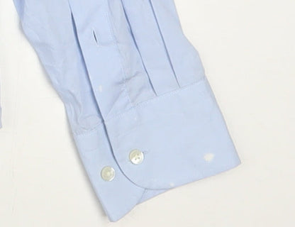 Tommy Hilfiger Men's Blue Regular Fit Long Sleeve Button-Up Shirt Size 15.75/40