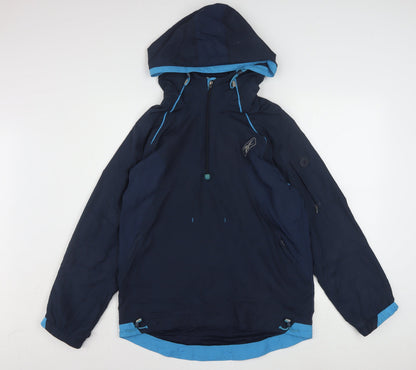 Reebok Men’s Blue XL Anorak Waterproof Hooded Sports Jacket
