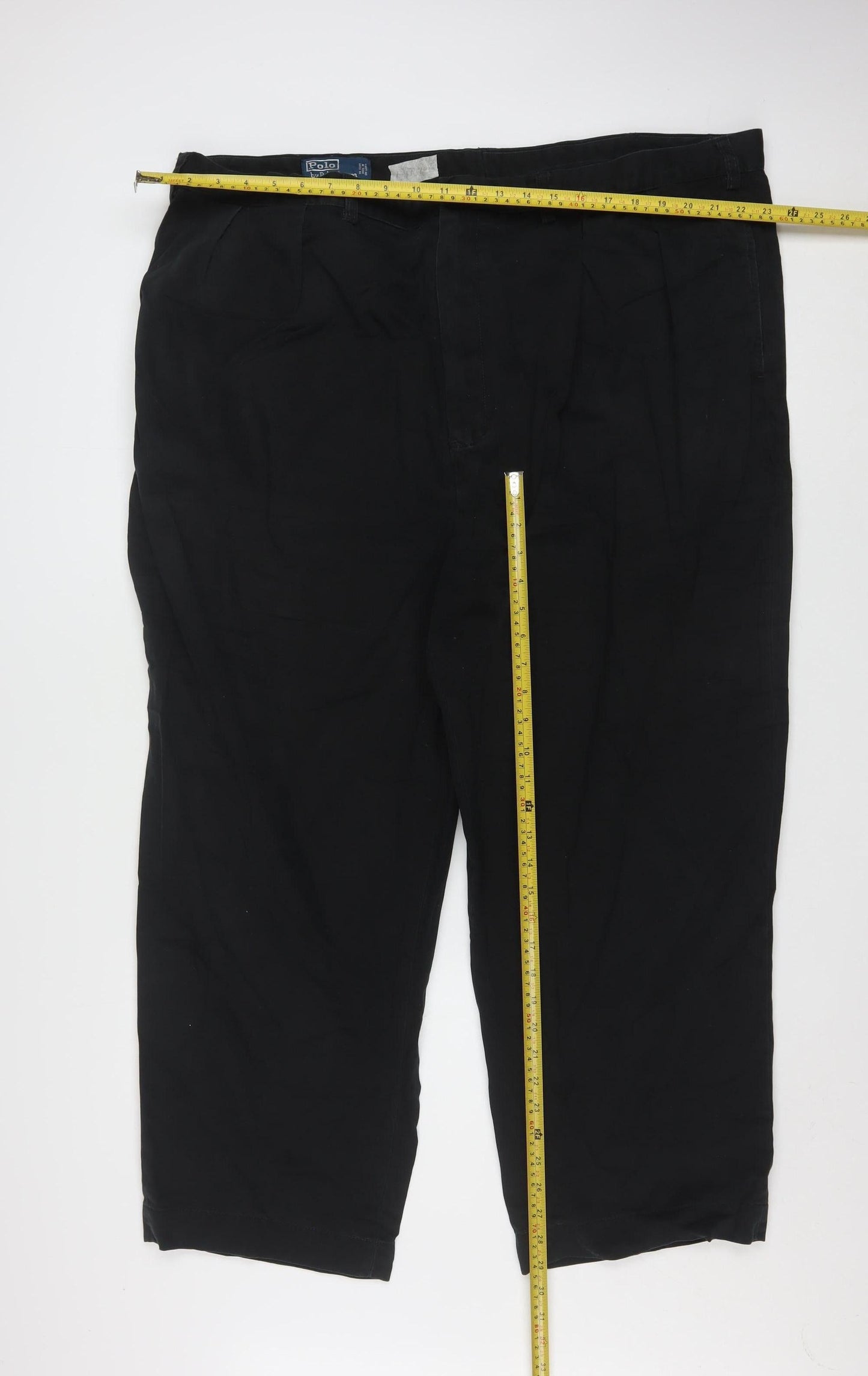 Polo Ralph Lauren Men’s Black 48B-30 Pleated Chino Trousers