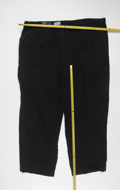 Polo Ralph Lauren Men’s Black 48B-30 Pleated Chino Trousers