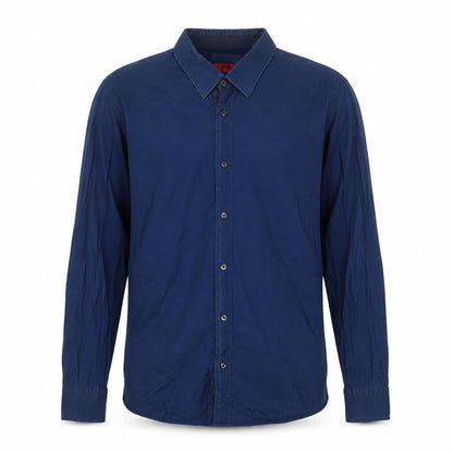 Hugo Boss Men's Blue Long Sleeve Button-Up Shirt Size M