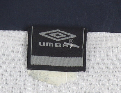Umbro Men's Blue and White XL Sports Windbreaker Jacket