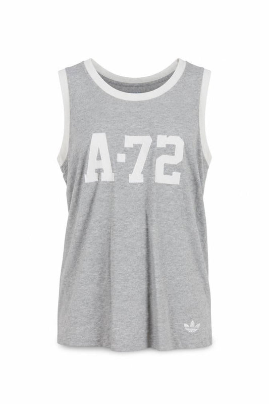 Front view of Adidas Men’s Grey XS Sleeveless Sports Tank Top