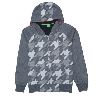 Hugo Boss Mens Grey XL Full Zip Hoodie with Logo