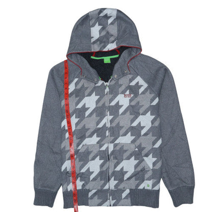 Hugo Boss Mens Grey XL Full Zip Hoodie with Logo