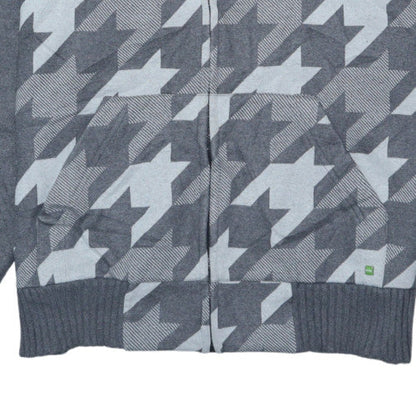 Hugo Boss Mens Grey XL Full Zip Hoodie with Logo