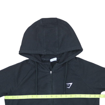 Gymshark Mens Black Full Zip Hoodie Size M Athletic Fit