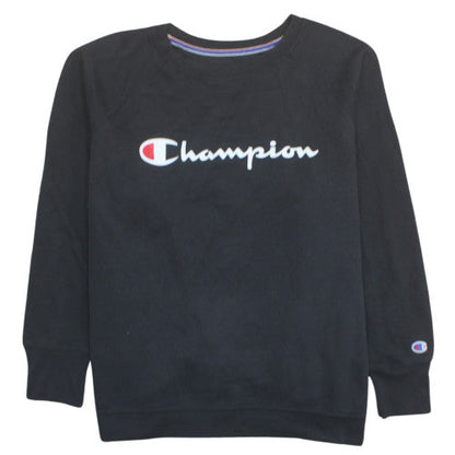 Champion Mens Black 3XL Pullover Sweatshirt Crew Neck Fleece