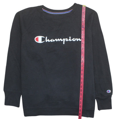 Champion Mens Black 3XL Pullover Sweatshirt Crew Neck Fleece