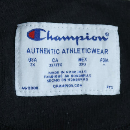 Champion Mens Black 3XL Pullover Sweatshirt Crew Neck Fleece