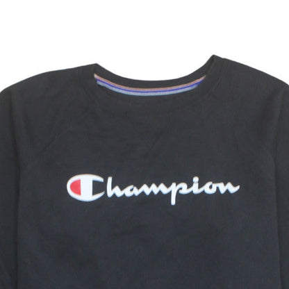 Champion Mens Black 3XL Pullover Sweatshirt Crew Neck Fleece