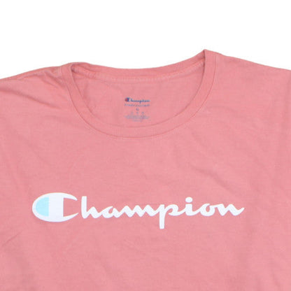 Champion Men's Pink XL Crew Neck Logo T-Shirt