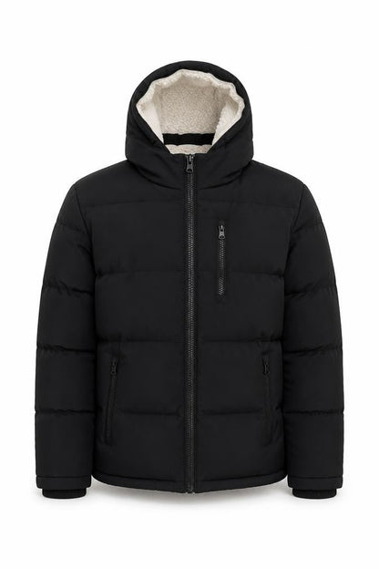 SoulCal Men’s Black Puffer Hooded Jacket Size S