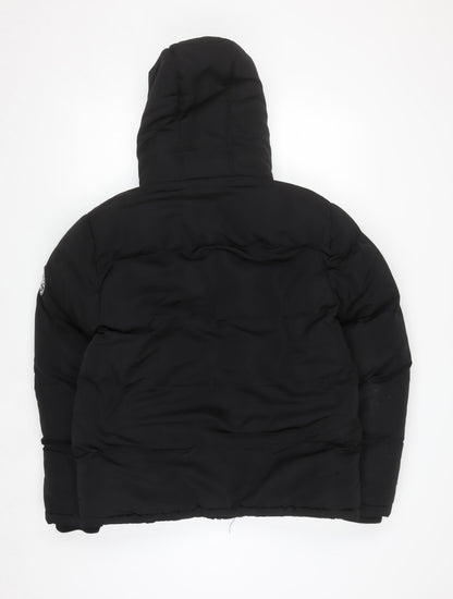 SoulCal & Co Men’s Black Puffer Hooded Jacket Size S