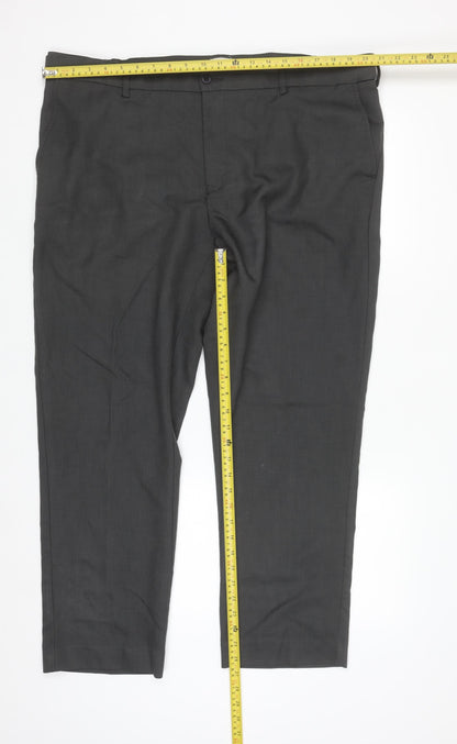 Farah Classic Men's Grey 42W 29L Straight Formal Trousers