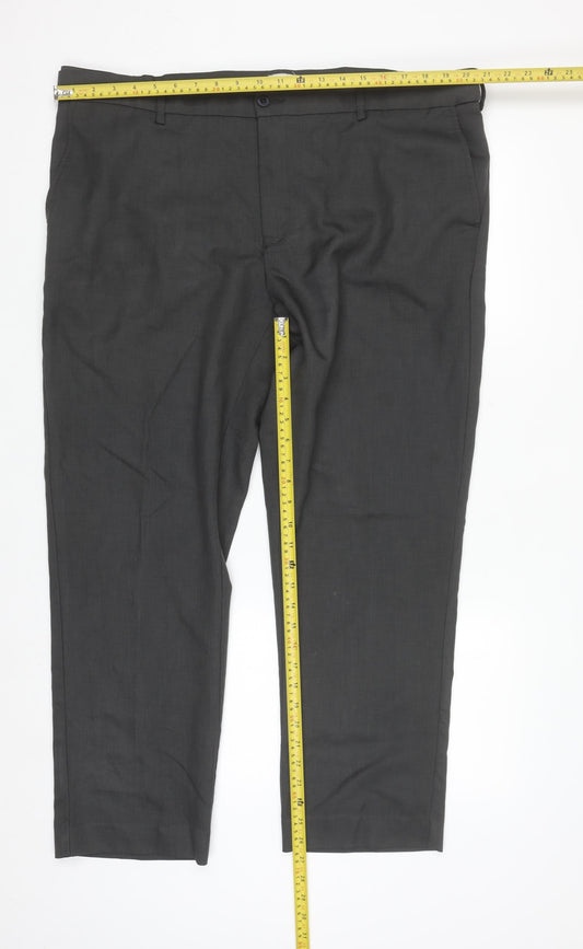 Farah Classic Men's Grey 42W 29L Straight Formal Trousers