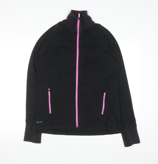 Nike Dri-FIT Women's Black XL Track Jacket Full Zip Running Top