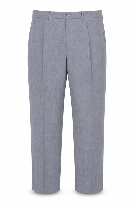 Marks and Spencer Mens Blue 32 Regular Fit Cotton Dress Pants