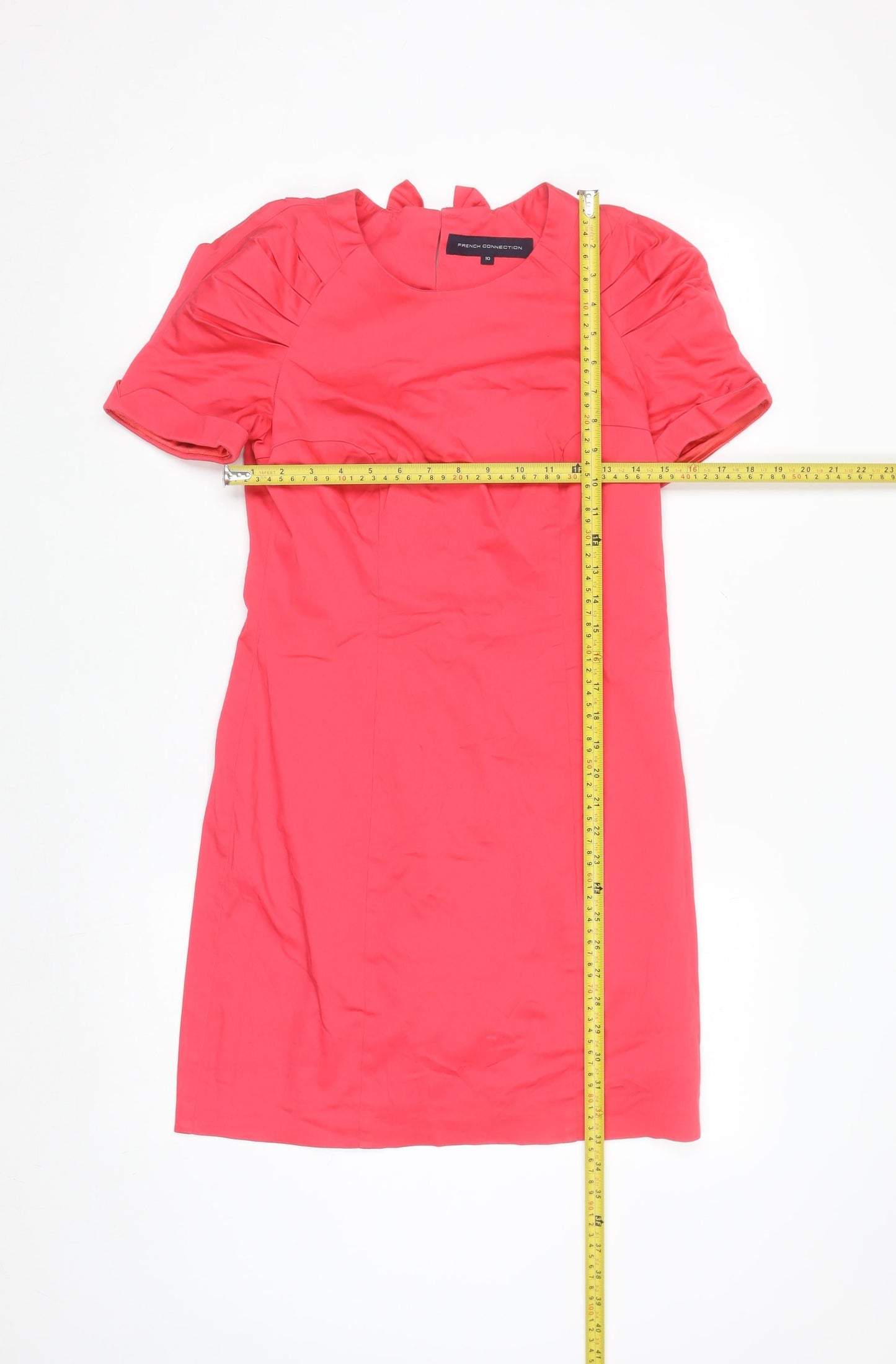 French Connection Women's Pink Size 10 Bow Back Sheath Dress