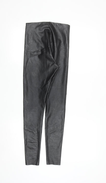 Gallery Women’s Black Faux Leather High Rise Leggings Size 8