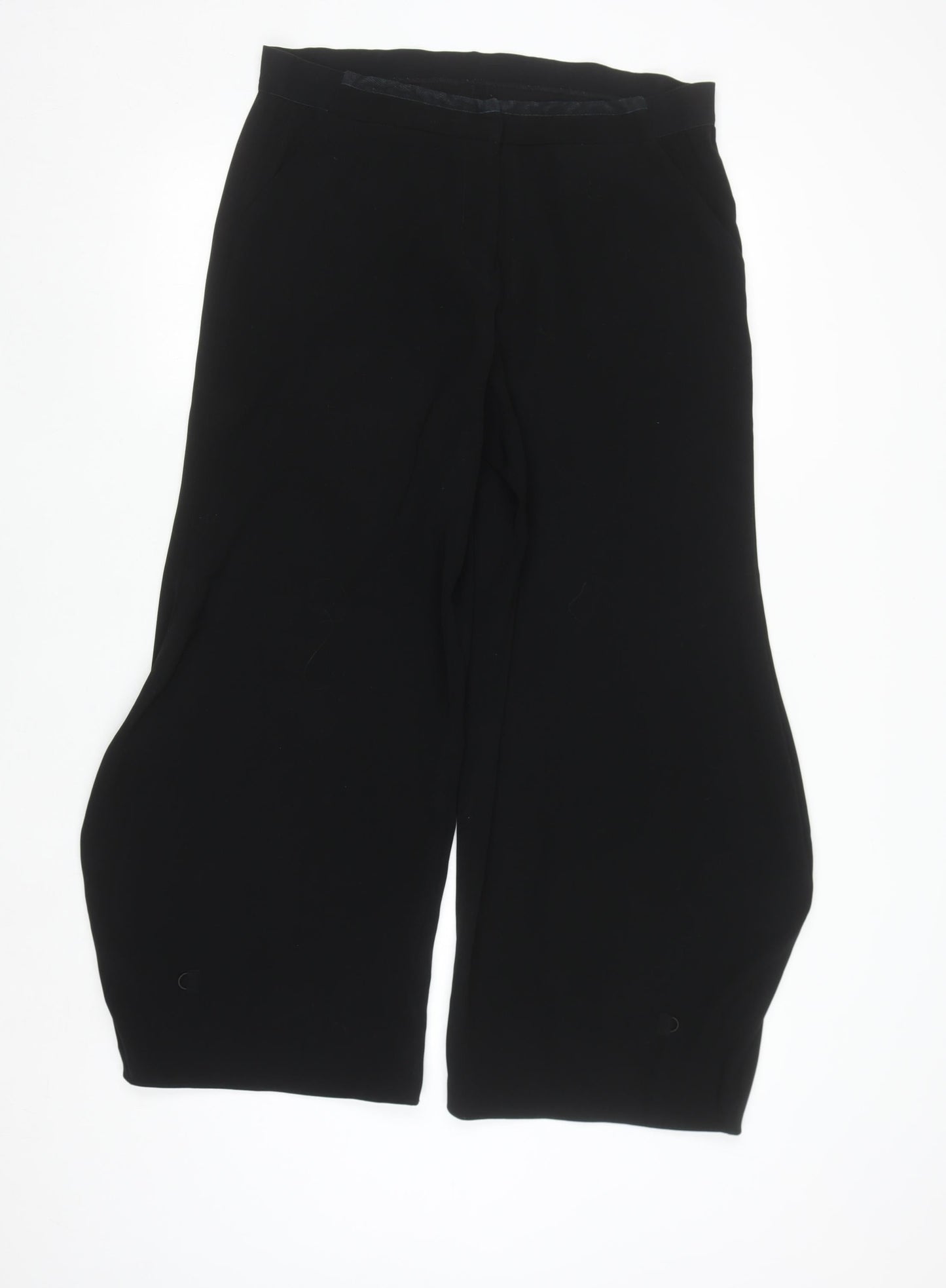 Armani Collezioni Women's Black Wide-Leg Dress Pants Size 12
