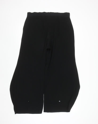 Armani Collezioni Women's Black Wide-Leg Dress Pants Size 12