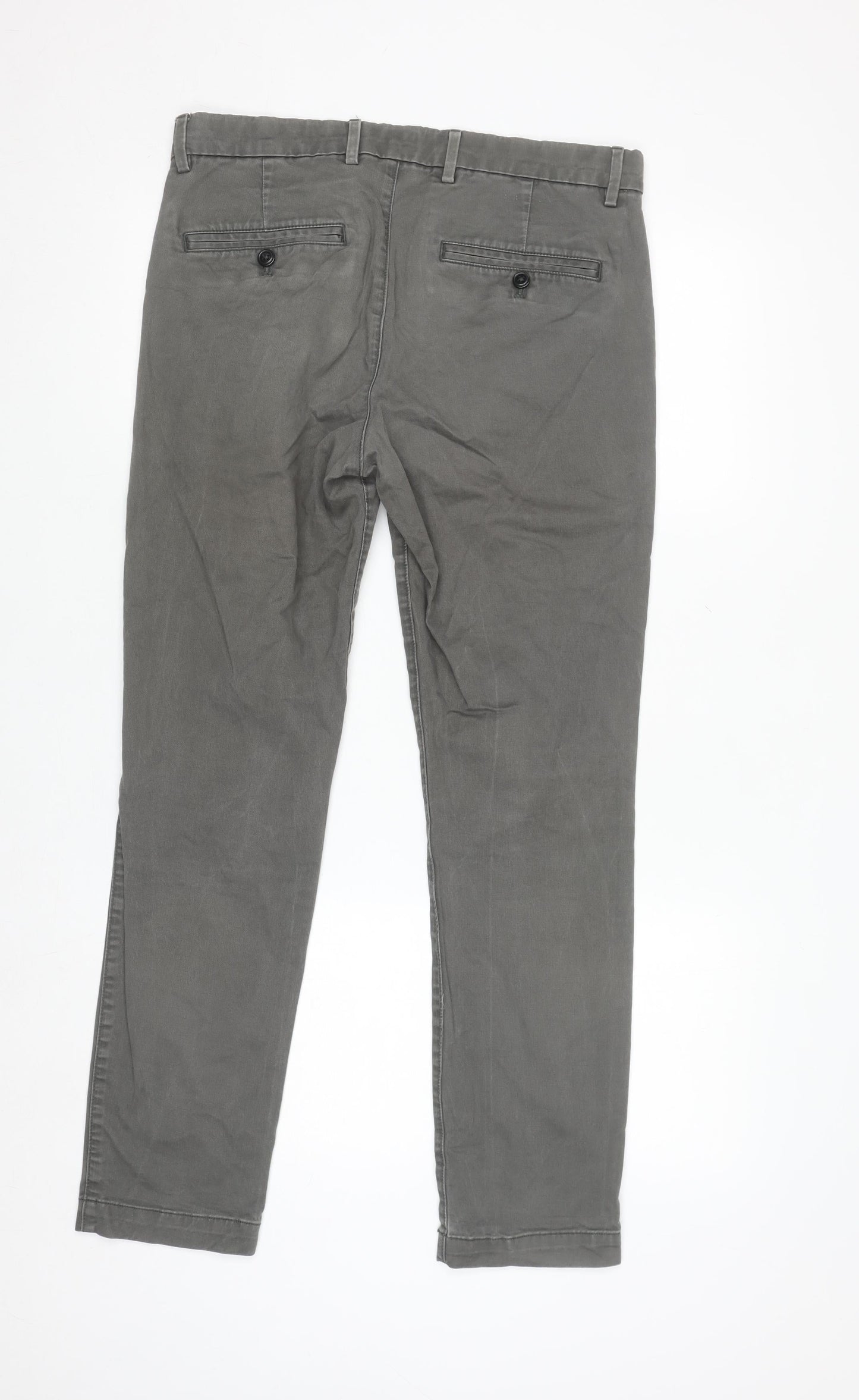 GAP Women’s Grey Essential Khaki Skinny Twill Chino Trousers Size 14