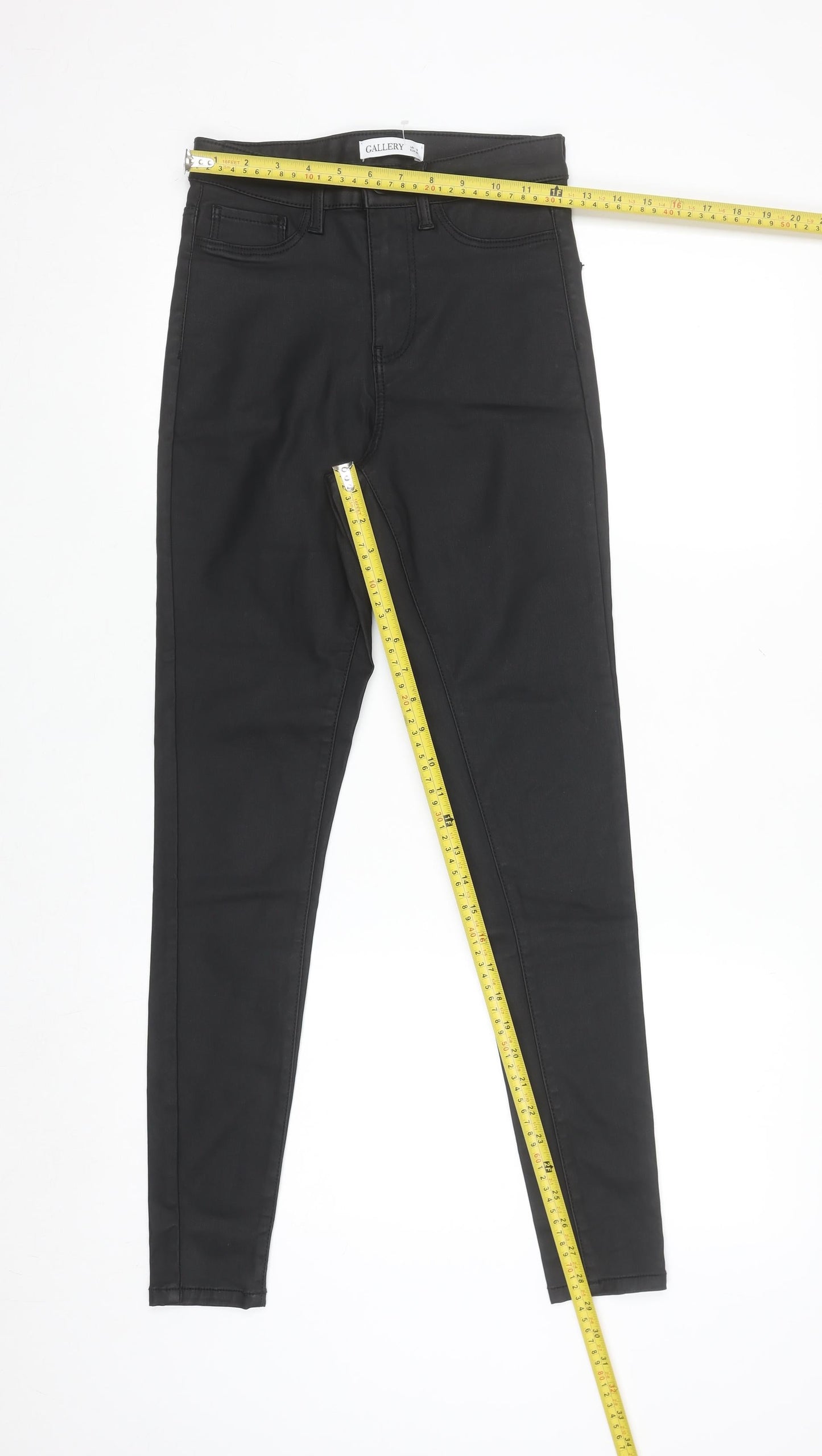 Gallery Women’s Black Skinny Jeans UK 8 Slim Fit Stretch Denim