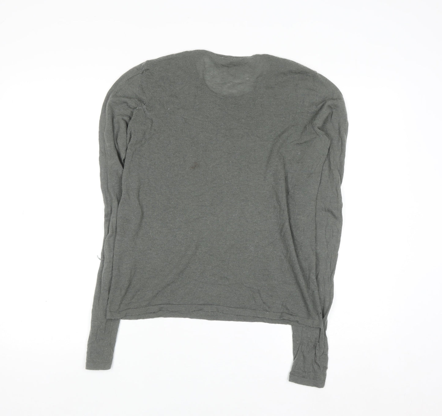 ZARA Women Grey Wool Long Sleeve Pullover Jumper Size 14