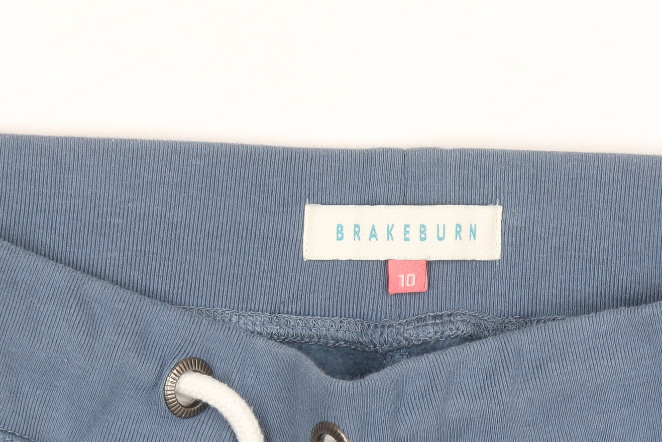 Brakeburn Women Blue Jogger Trousers Size 10 Cotton Blend