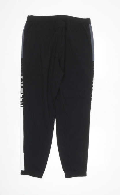 Anta Men's Black 2XL Jogger Activewear Trousers with Side Stripes