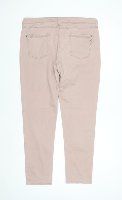 Yessica Women's Beige Skinny Jeans Size 18 Stretch Denim