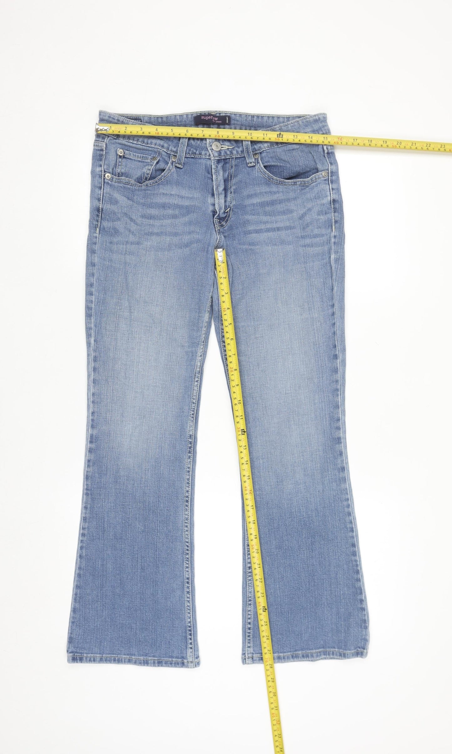 Levi's Women's Blue 518 Superlow Bootcut Jeans Size 7 Slim