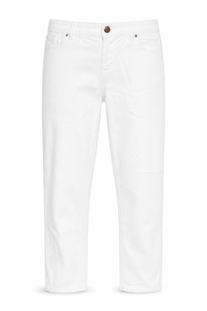 Denim Co. Women's White Size 10 Straight Stretch Jeans