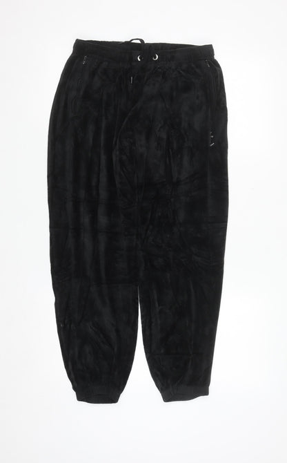 Juicy Couture Black Velour Jogger Trousers Women’s Medium