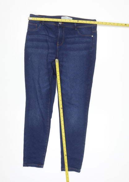 Denim Co Women's Blue Skinny Jeans Size 14 Stretch Denim