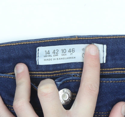 Denim Co Women's Blue Skinny Jeans Size 14 Stretch Denim
