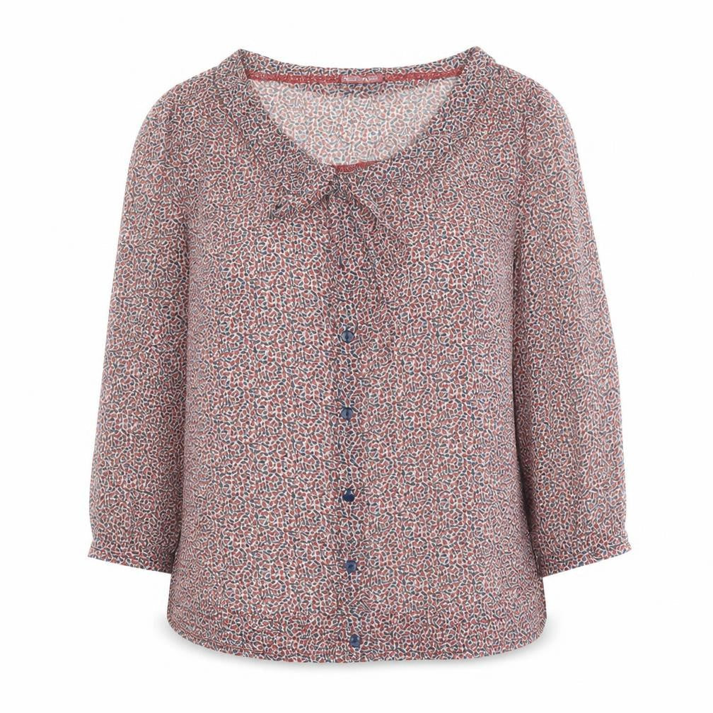Grain de Malice Womens Multicoloured Floral Chiffon Blouse Size 10