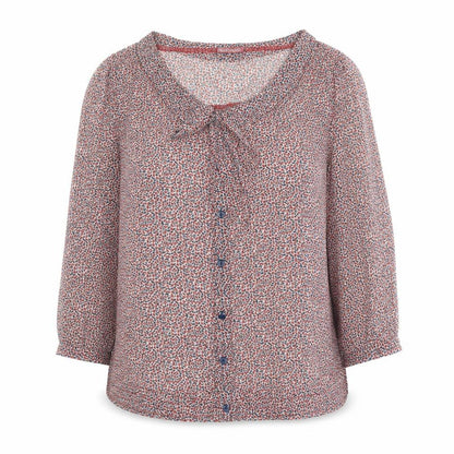 Grain de Malice Womens Multicoloured Floral Chiffon Blouse Size 10