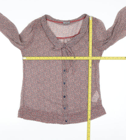 Grain de Malice Womens Multicoloured Floral Chiffon Blouse Size 10