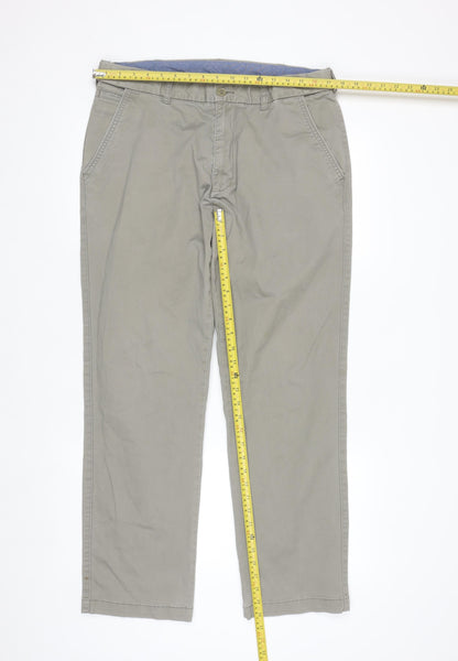 Dunnes Stores Men's Beige Chino Trousers 34W 34L Straight Fit